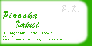 piroska kapui business card